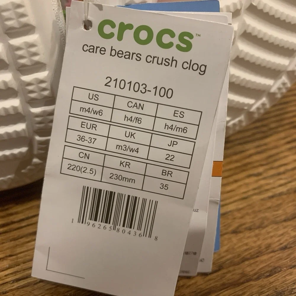Crocs X Care Bears Adult Crush Clog Platform Sandals Women's Size 6 / Men's 4